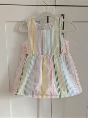 GAP Pastel Rainbow Stripe Baby Dress